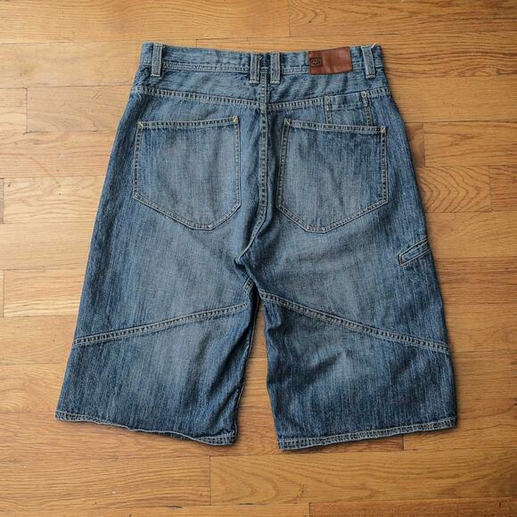 ECKO UNLTD Shorts Baggy Jean Jorts Utility Denim Hip Hop Y2K Grunge Skate‎ 34 - Picture 6 of 7